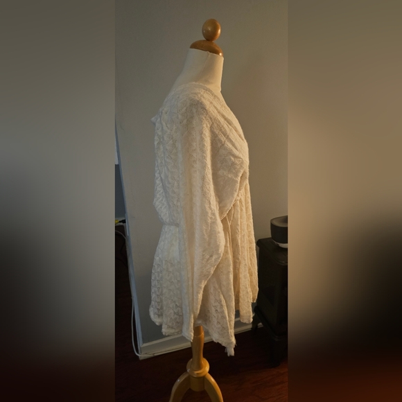 Free People Ivory Lace Long Sleeve Dress - Picture 3 of 6